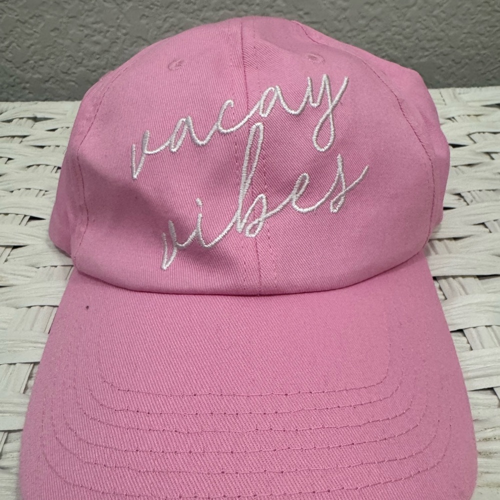 Pink 'Vacay Vibes' Baseball Cap
